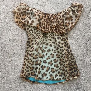 Blumarine Leopard Print Top
